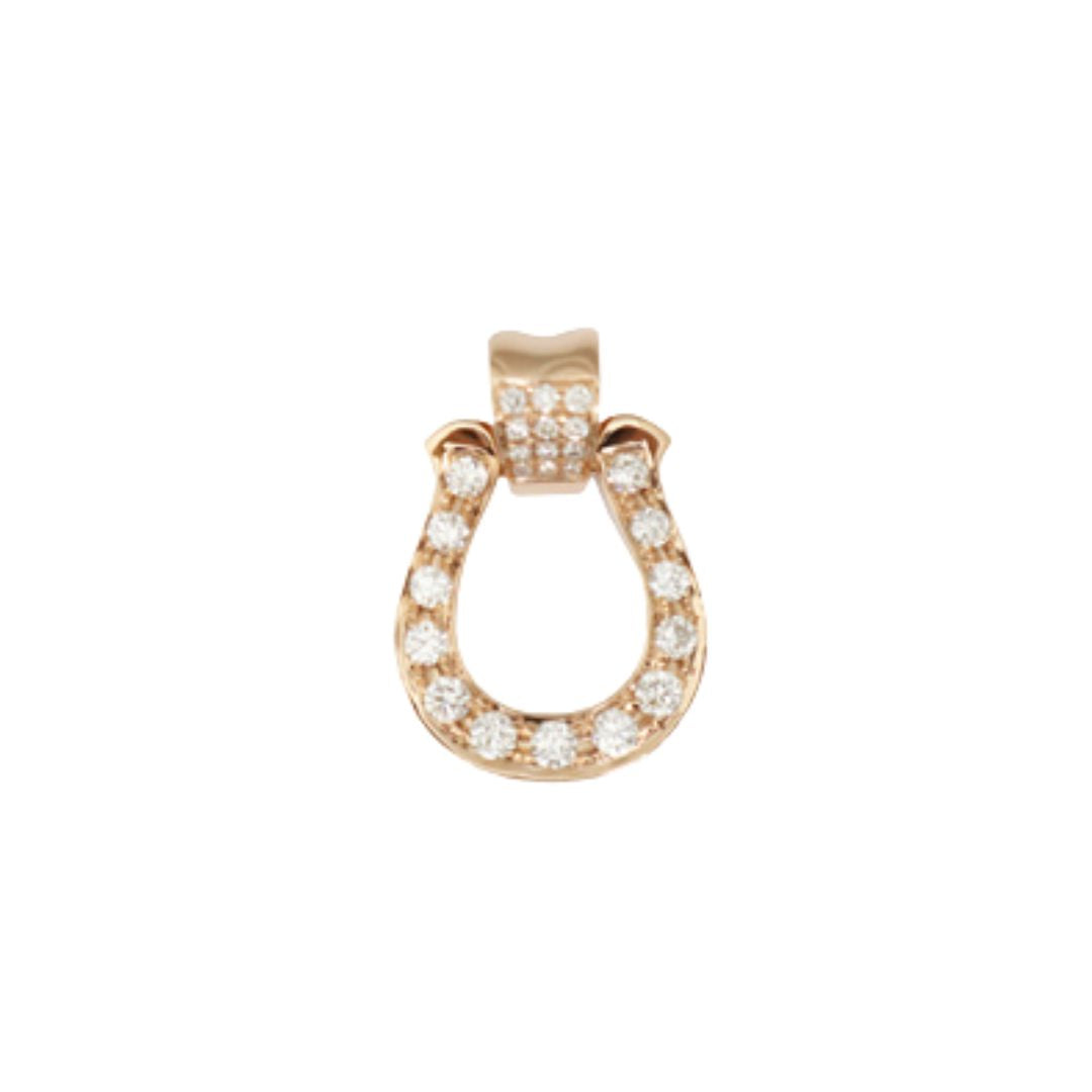 【大特価!!】 K18PG TIME JD – Mサイズ 馬蹄ペンダントトップ D0.35ct ピンクゴールド