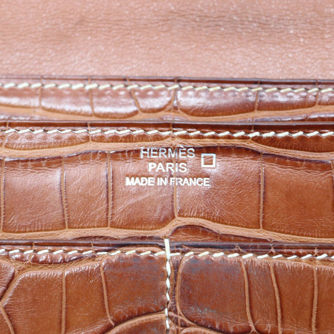 エルメス ドゴン GM ブラウン クロコ アリゲーター □K刻印 – JD TIME