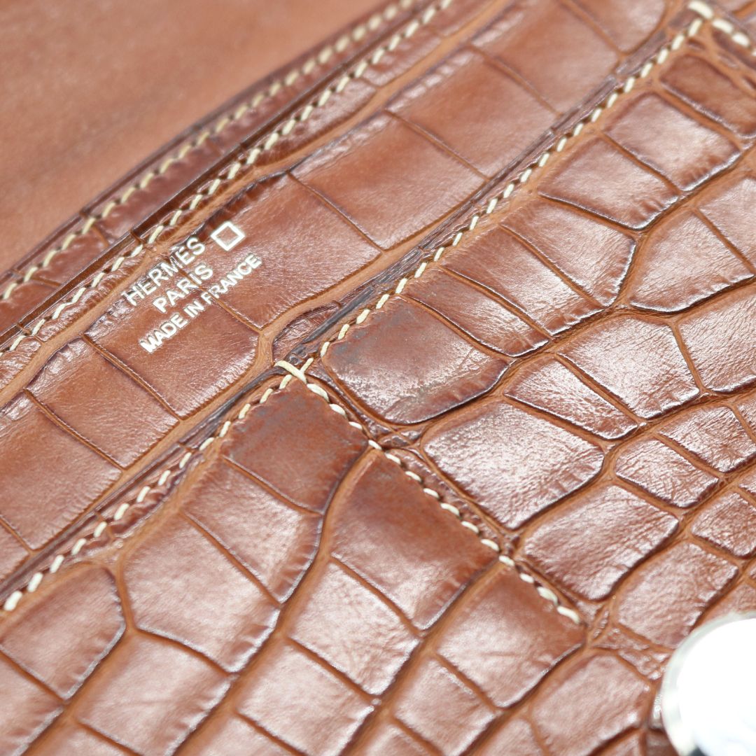 エルメス ドゴン GM ブラウン クロコ アリゲーター □K刻印 – JD TIME